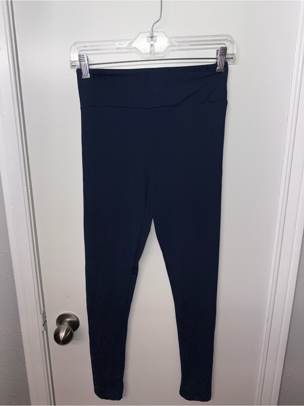 Basic High-Waist Leggings - Navy